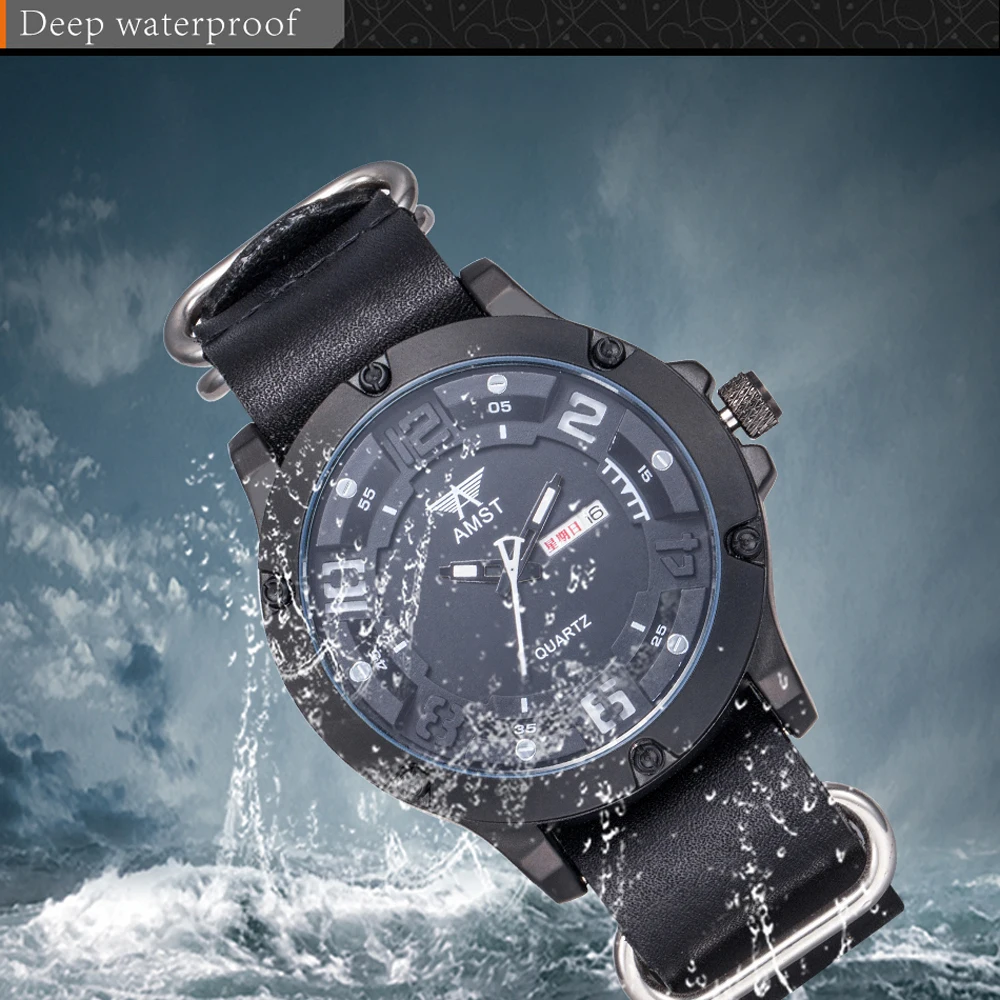 Модные часы мужские повседневные военные спортивные Кварцевые аналоговые