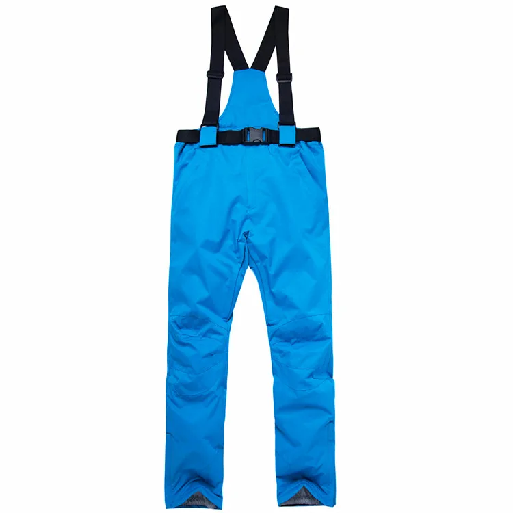 Blue Новые горнолыжные брюки, мужские и женские парные модели шпона сноубординга брюки, ветронепроницаемая Водонепроницаемая теплая стеганые лыжные штаны - Цвет: Blue
