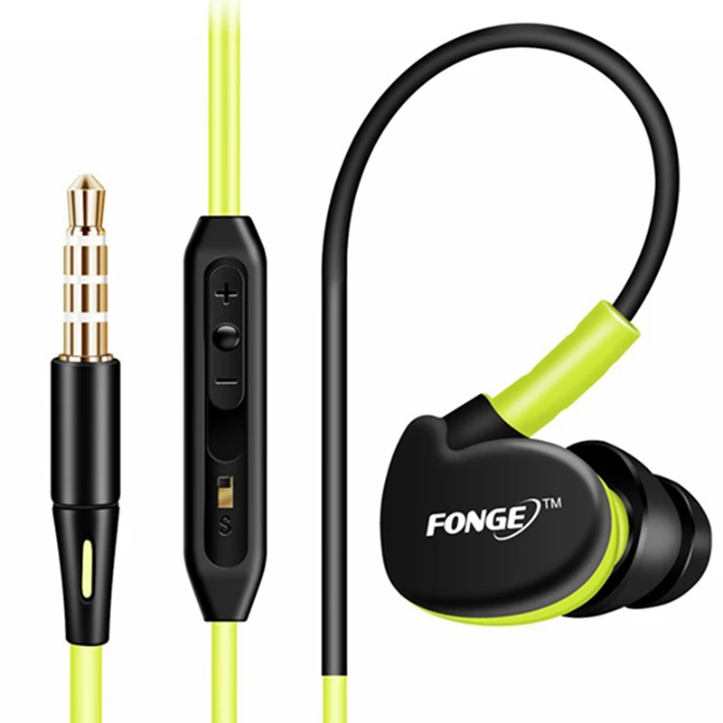 Водонепроницаемые наушники Fonge S500 IPX5 с защитой от пота спортивные для бега Hi Fi