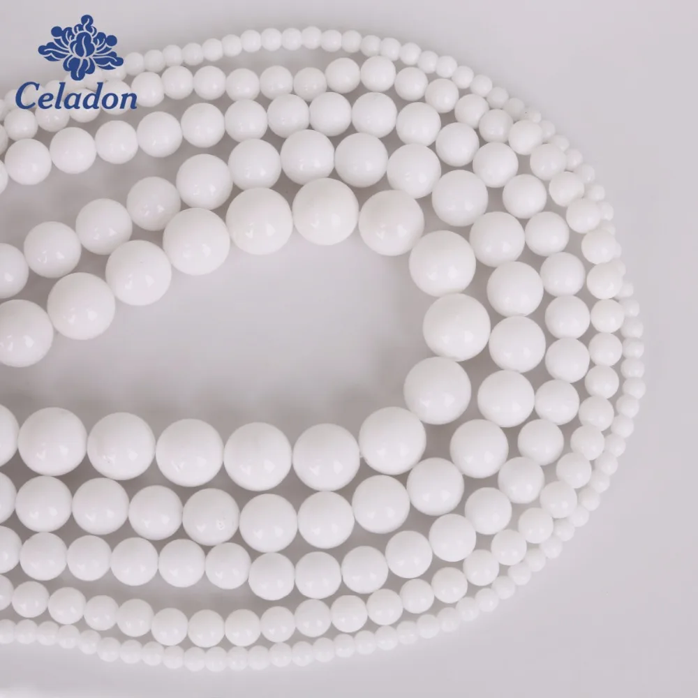 Бусины из натурального камня для женщин 4/6/8/10/12 мм 15 дюймов|white beads|stone beadsbead wholesale |