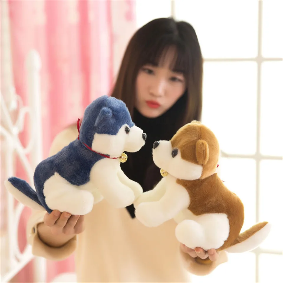 18 см колокольчиками Собака Хаски плюшевые игрушки прекрасный чучело куклы Лидер