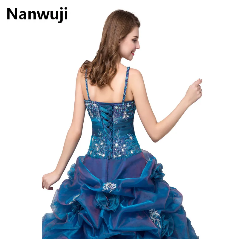 

Hot Sale Classic Lace Up Sleeveless Quinceanera Dresses 2017 Beautiful Purple Spaghetti Quinceanera Gowns vestidos de novia