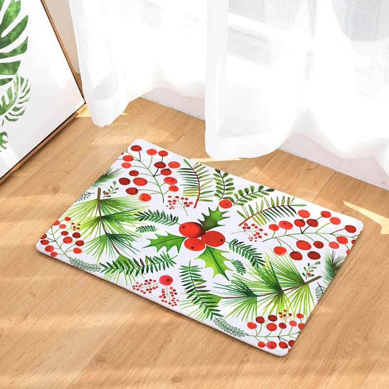 Рождественский стиль противоскользящий ковер с принтом напольный Напольный Пол