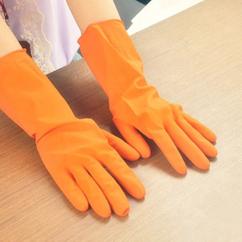 Латексные водонепроницаемые перчатки для работы по дому уборки унитаза на кухне