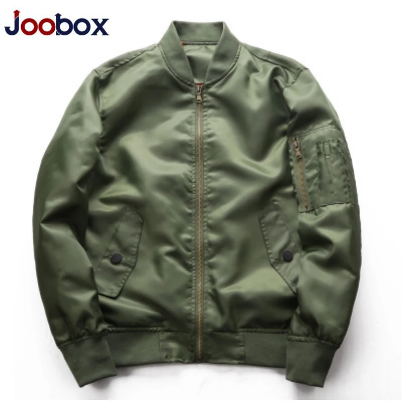 JOOBOX мужская куртка бомбер пилот с нашивками черный зеленый Двусторонняя одежда