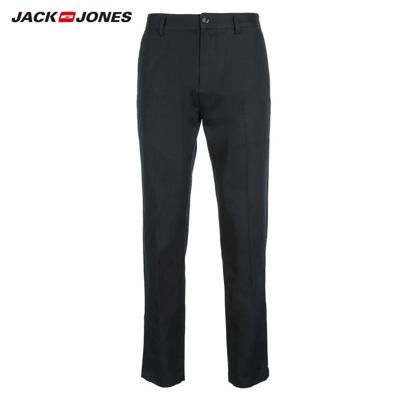 Мужские свободные брюки JackJones из хлопка и льна мужская одежда 218314572 | Мужская