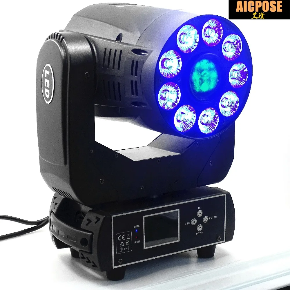 6 шт./лот 6x8 Вт лампа Gobo стробоскоп диско DJ Освещение 6*8 RGBW 4в1 LEDs Wash + 30 LED Moving Head мини