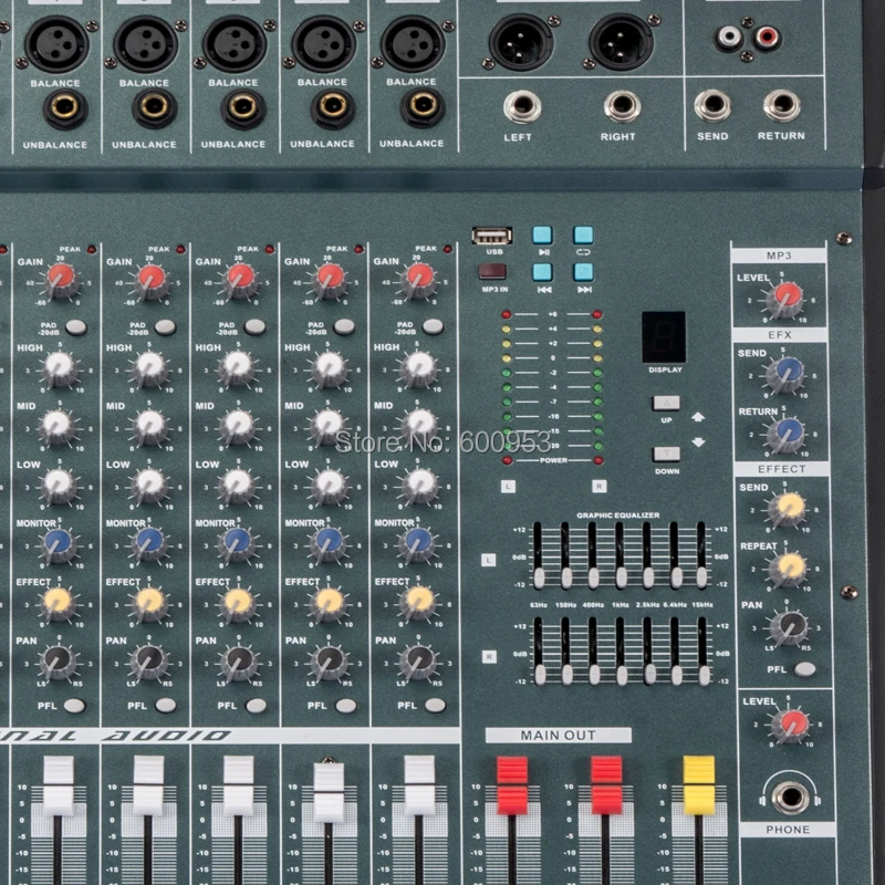 Миксер MiCWL 12 каналов миксер консоль Processador de efeitos digitais mistura mixagem Audio|Усилители