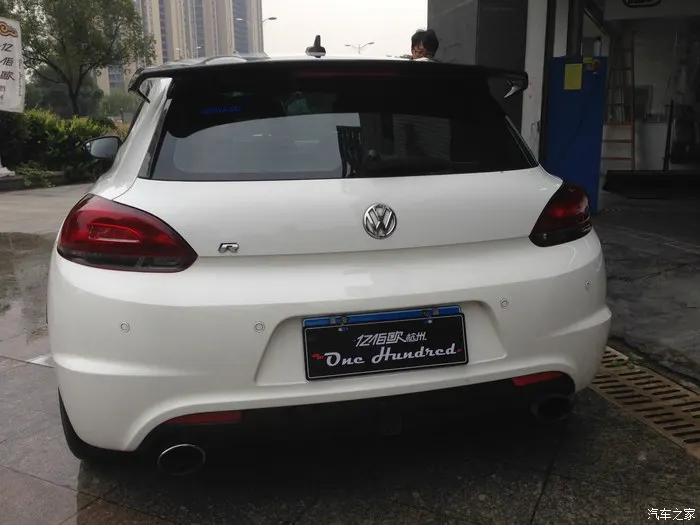 VOTEX стиль Scirocco углеродное волокно задняя крыша губы крыло спойлер для Volkswagen VW Scirocco 2010~(не для R