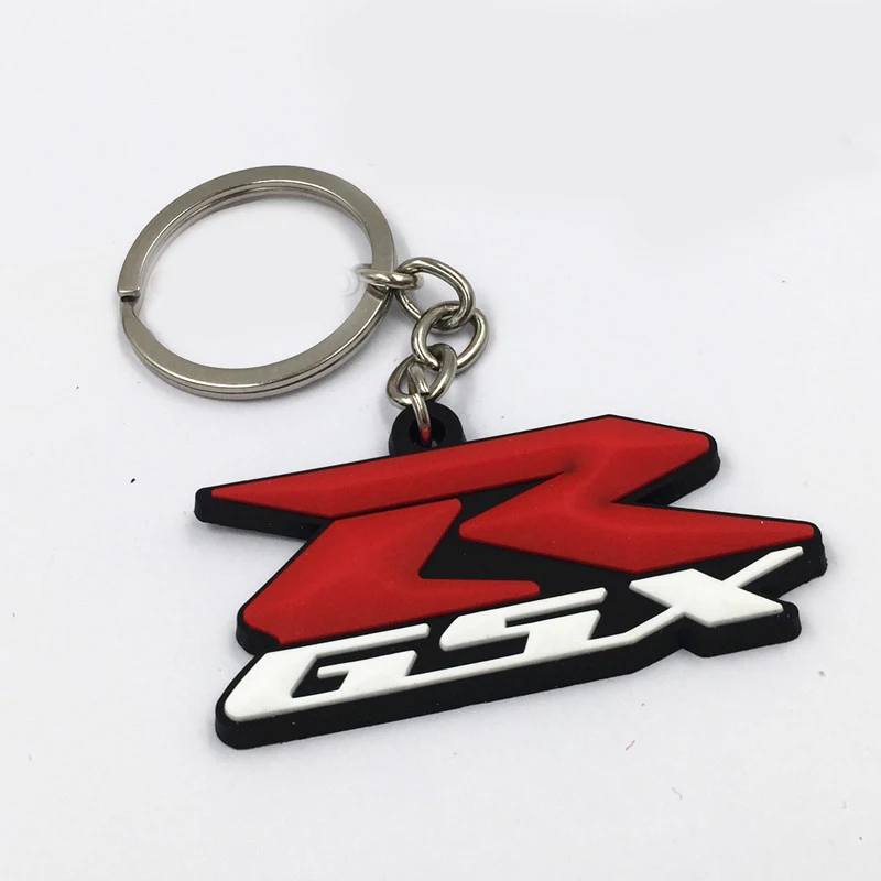 

MOTORCYCLE Rubber Symbol Logo Keychain Key Chains Ring For SUZUKI GSX R GSXR GSXR GSX-R600 GSX-R750 GSX-R1000