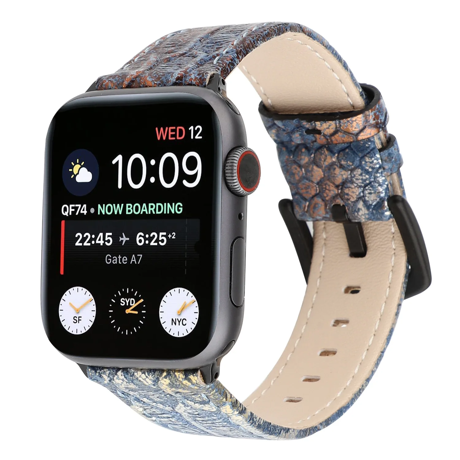Ремешок для Apple Watch 38 мм 42 мм 40 мм 44 мм кожаный браслет ремень для iWatch Группа серии 4 3 2 1 ремешок змеиная кожа стиль ремешок для часов