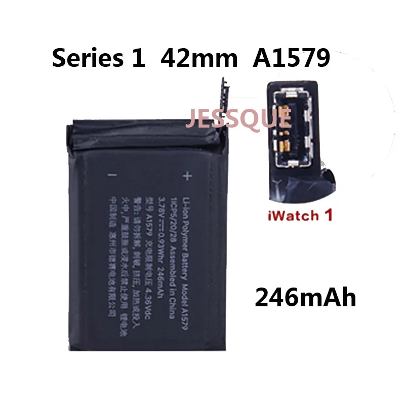 

Аккумулятор A1579, 42 мм, 246 мА ч, для Apple watch Series 1 Gen, Serie G S1, GPS, аккумулятор
