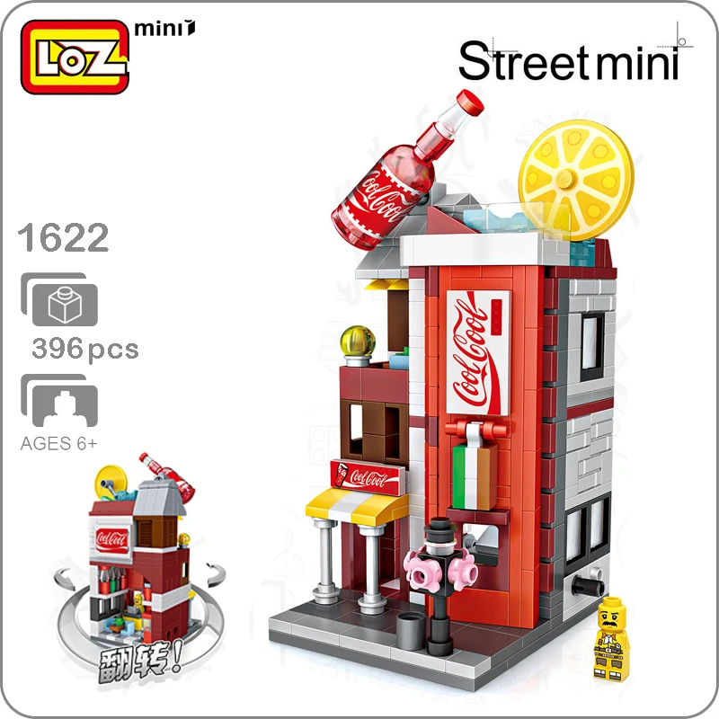 LOZ City Street книжный магазин библиотека музыкальное искусство торт десертный