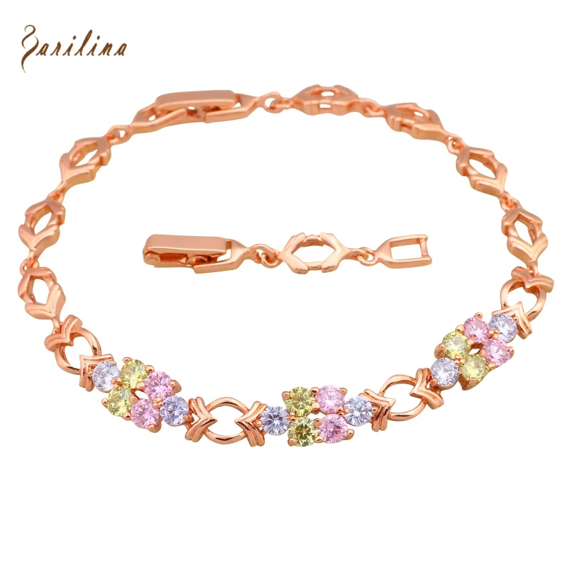 Новинка 2019 массивные ювелирные изделия розовое золото Мульти Кубический