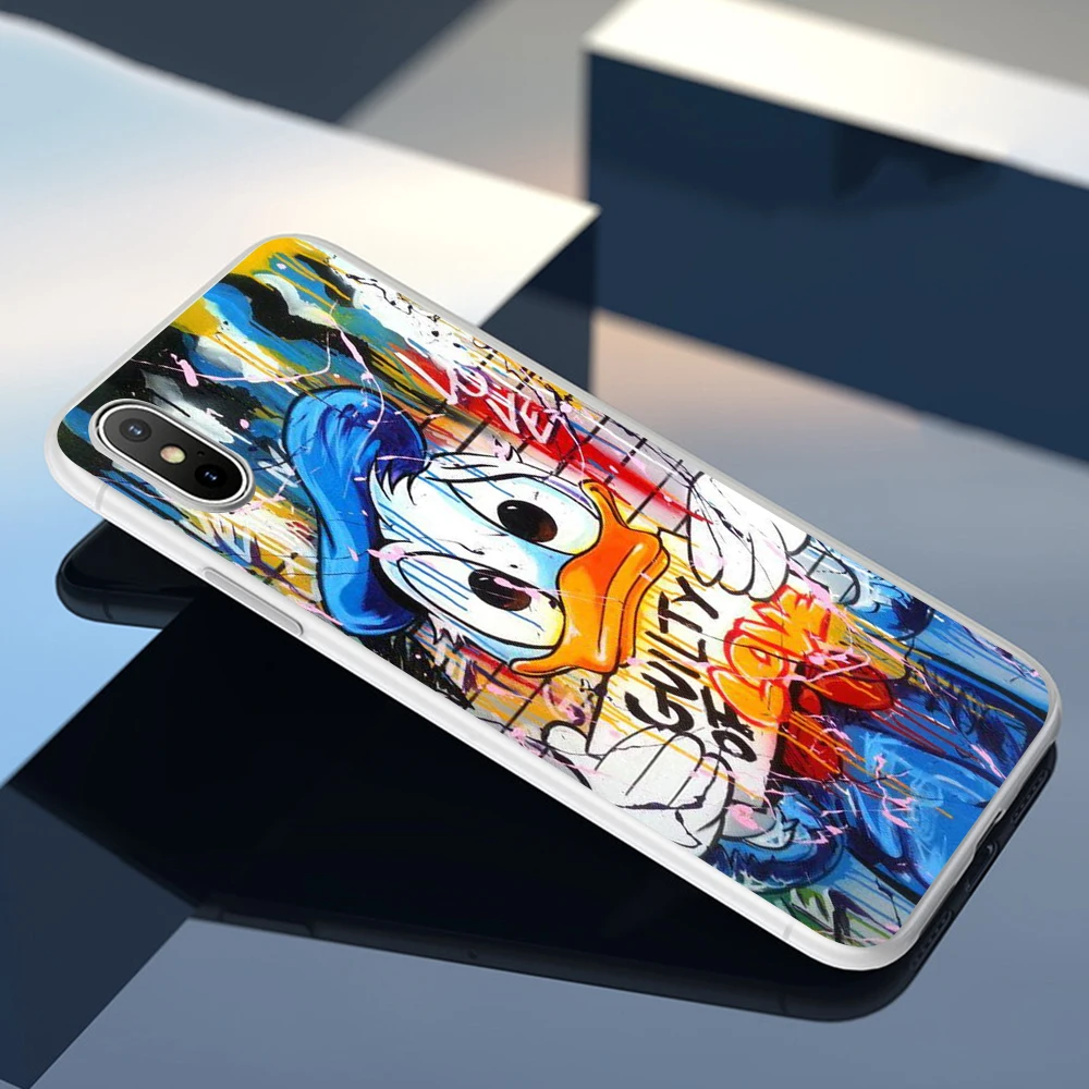 Lavaza граффити Декор Скрудж Mc утка жесткий чехол для телефона для Apple iPhone 6 6s 7 8 Plus X 5 5S SE чехол для iPhone XS Чехлы для MAX XR