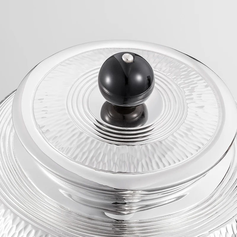 Bark Pattern Tea Pot- Lacquer handle &amp black agate lid | Дом и сад