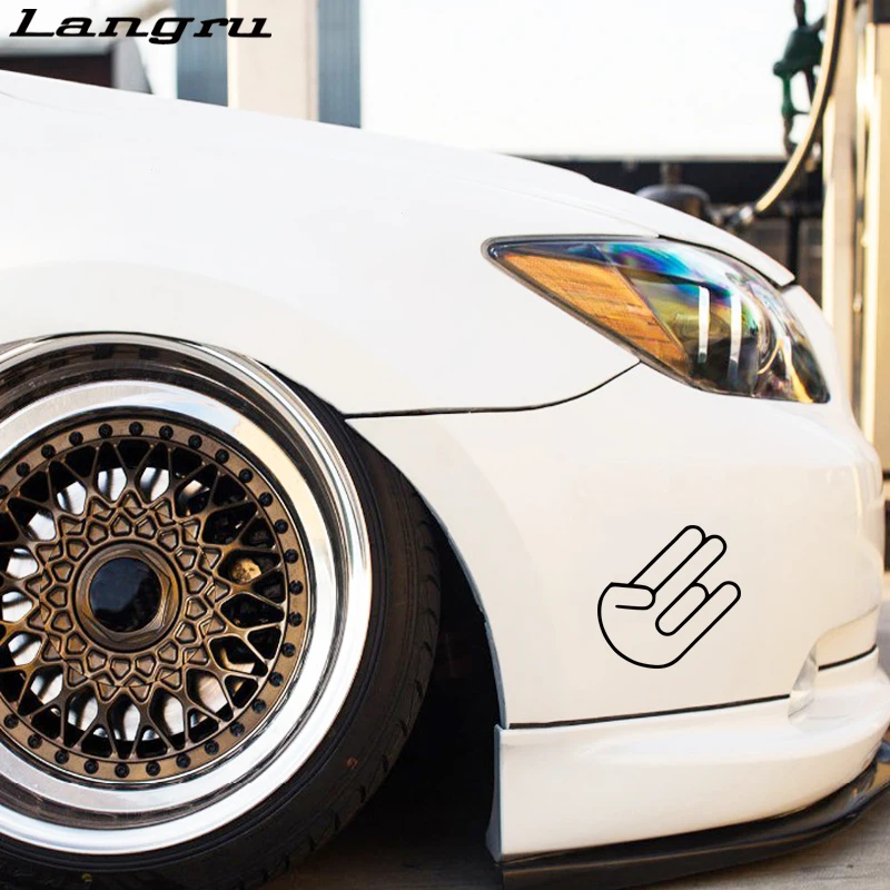 Langru новый дизайн автомобиля стильный шокер виниловая наклейка автомобиль на