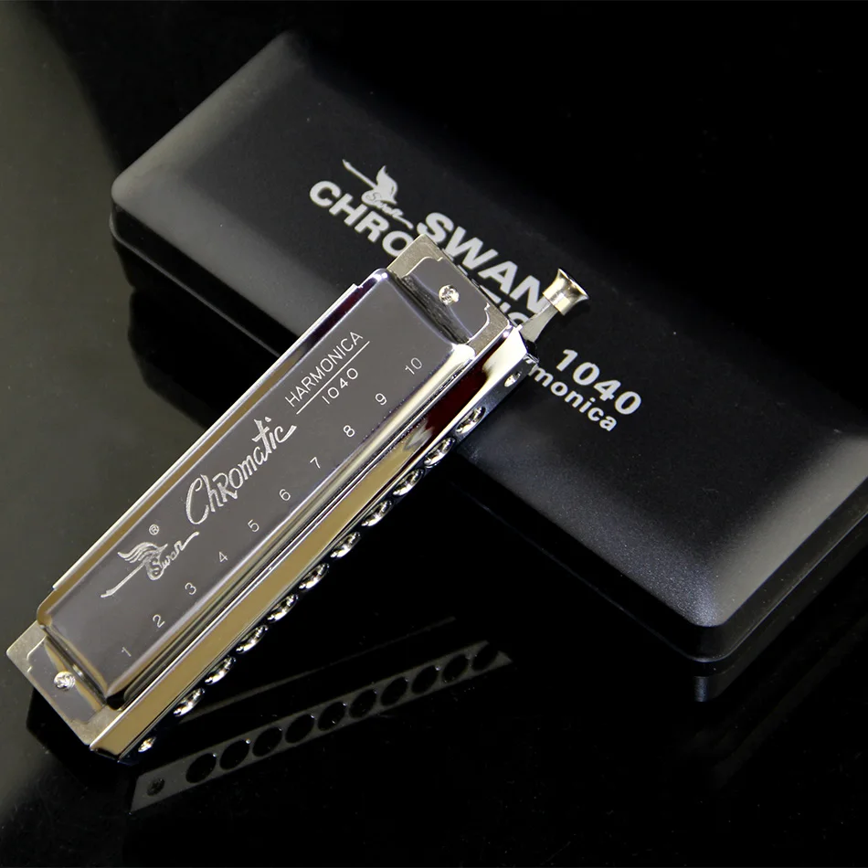 Новая губная гармоника Лебедь хроматический Блюз Гармоника C Key w 10 отверстий 40