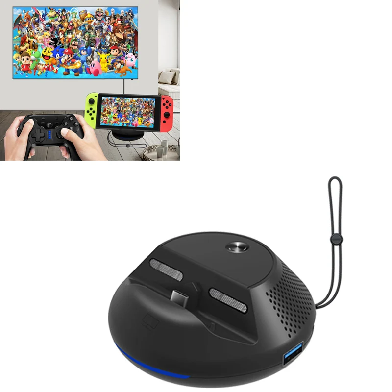 NS переключатель Портативный ТВ конвертер зарядная док-станция для Nintendo