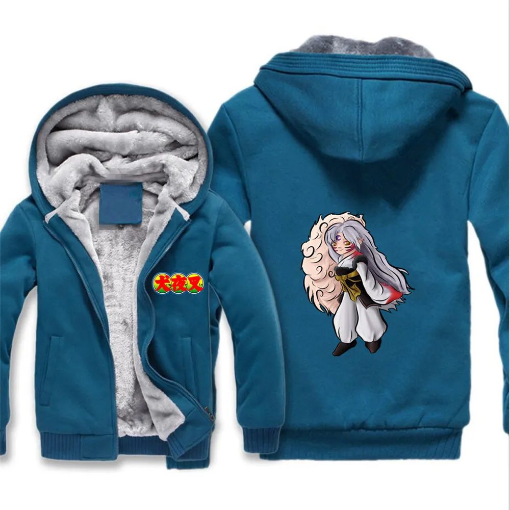 Аниме Inuyasha куртка мужское утепленное пальто модные толстовки мужские куртки
