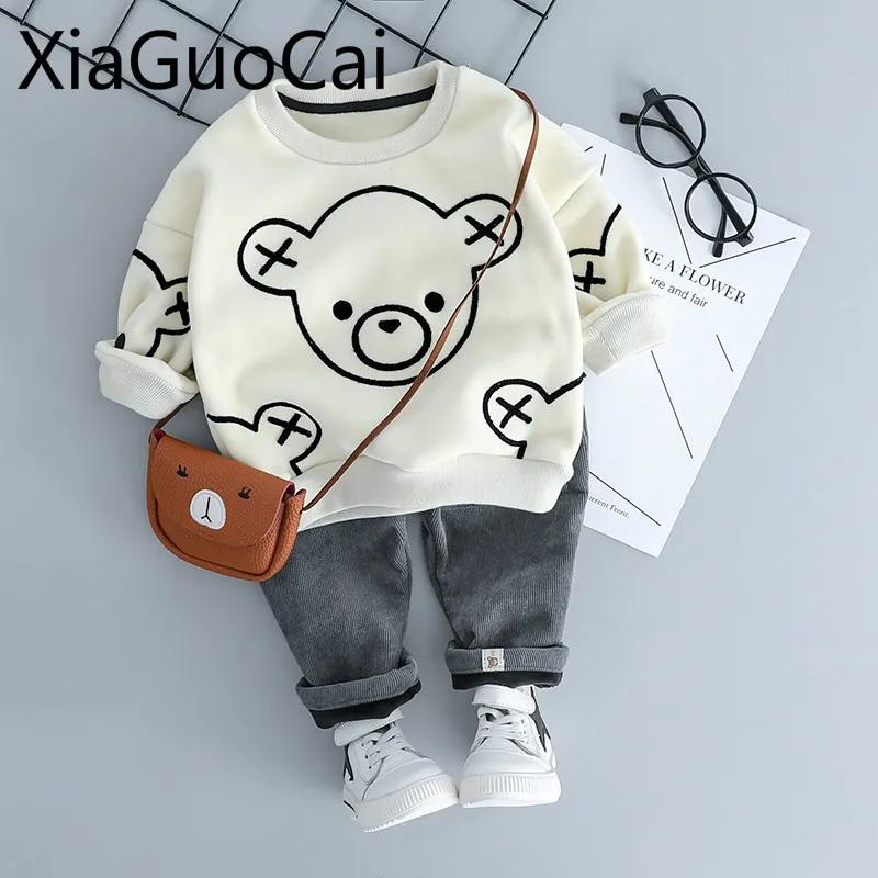 Комплекты одежды для мальчиков осень 2018 детский спортивный костюм Новый Зимний