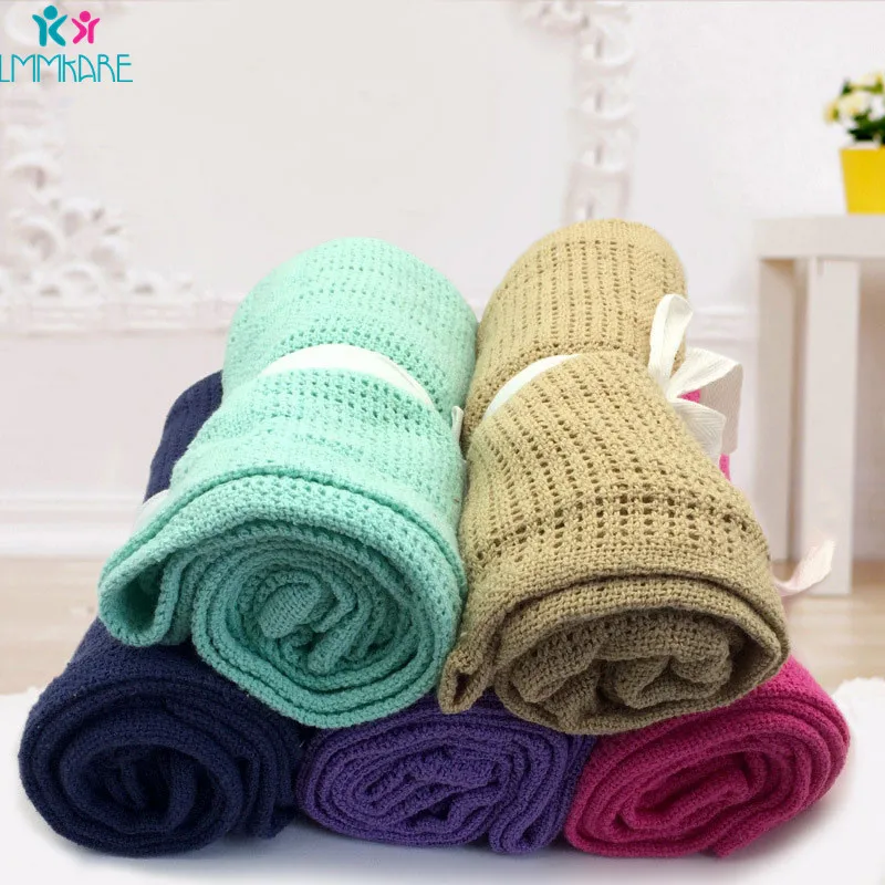 

Soft Cotton knitting Newborn Baby Blanket Infant Towel Toddler Bedding Blankets Kids Warm Receiving Swaddling Blankets