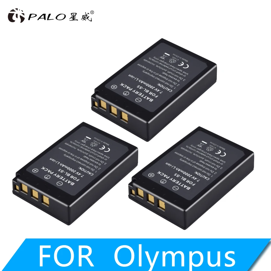 PALO 3 шт. аккумулятор для цифровых камер Olympus стилус цифровой камеры 1 1s ручка