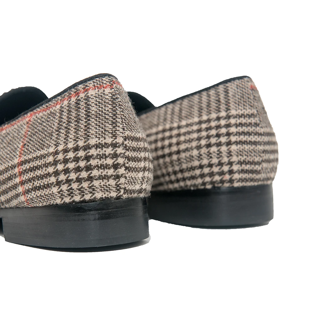 Jeder Schuh/Мужская обувь с двойным моном; мужская повседневная обувь; модные лоферы в клетку; мужская обувь на плоской подошве; принт с животными