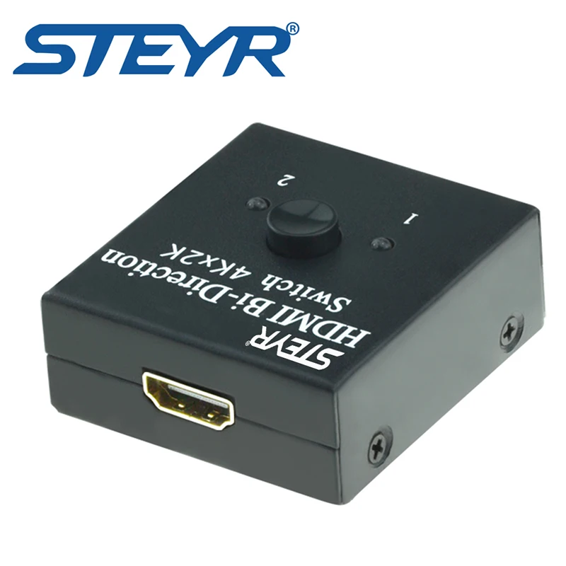STEYR HDMI переключатель 2 порта двунаправленный ручной 2x1/1x2 Hub HDCP Passthrough Sup порты Ultra HD