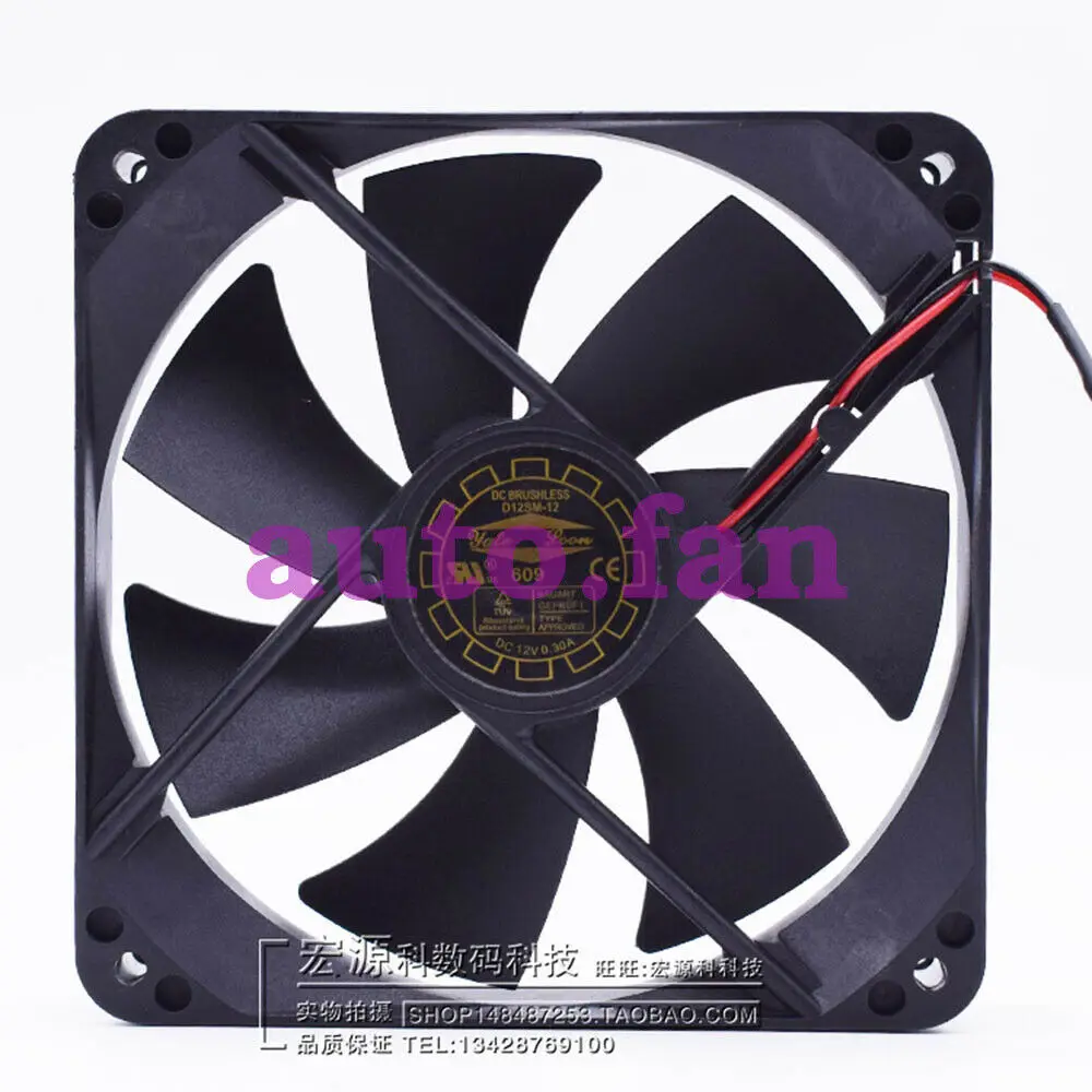 

Applicable for Yate Loon 120*120*25MM 12CM/12V silent power supply fan D12SM-12