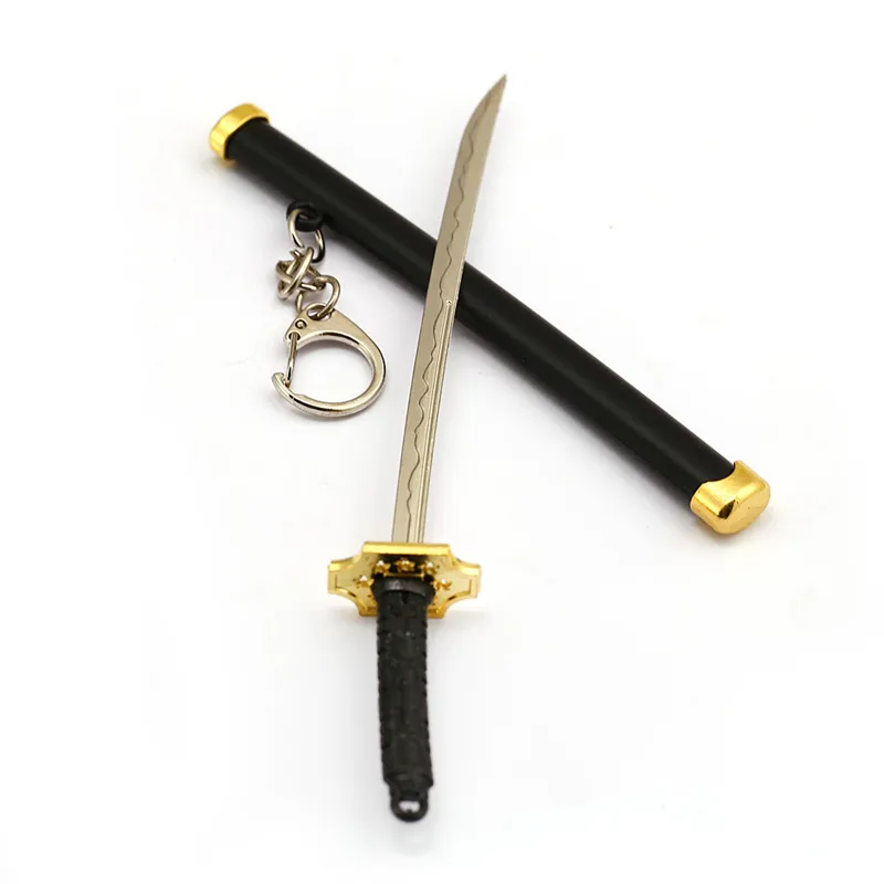 Цельнокроеный брелок Roronoa Zoro Sword, металлический брелок для ключей, кольцо для мужчин, автомобиля, женщин, сумка, ювелирное изделие, держатель ножны, катана