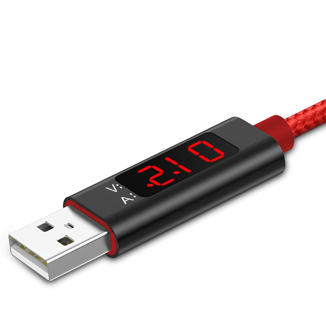 Дисплей в нейлоновой оплетке для быстрой зарядки кабеля типа C USB тестера