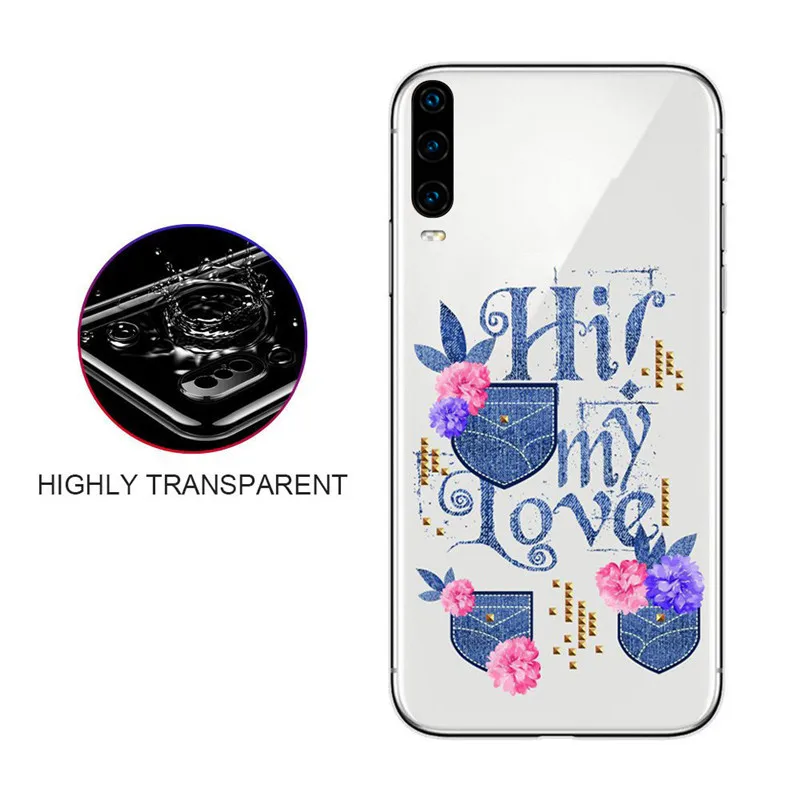 Прозрачный Силикон подходит для Huawei P30Lite полноразмерный защитный чехол с