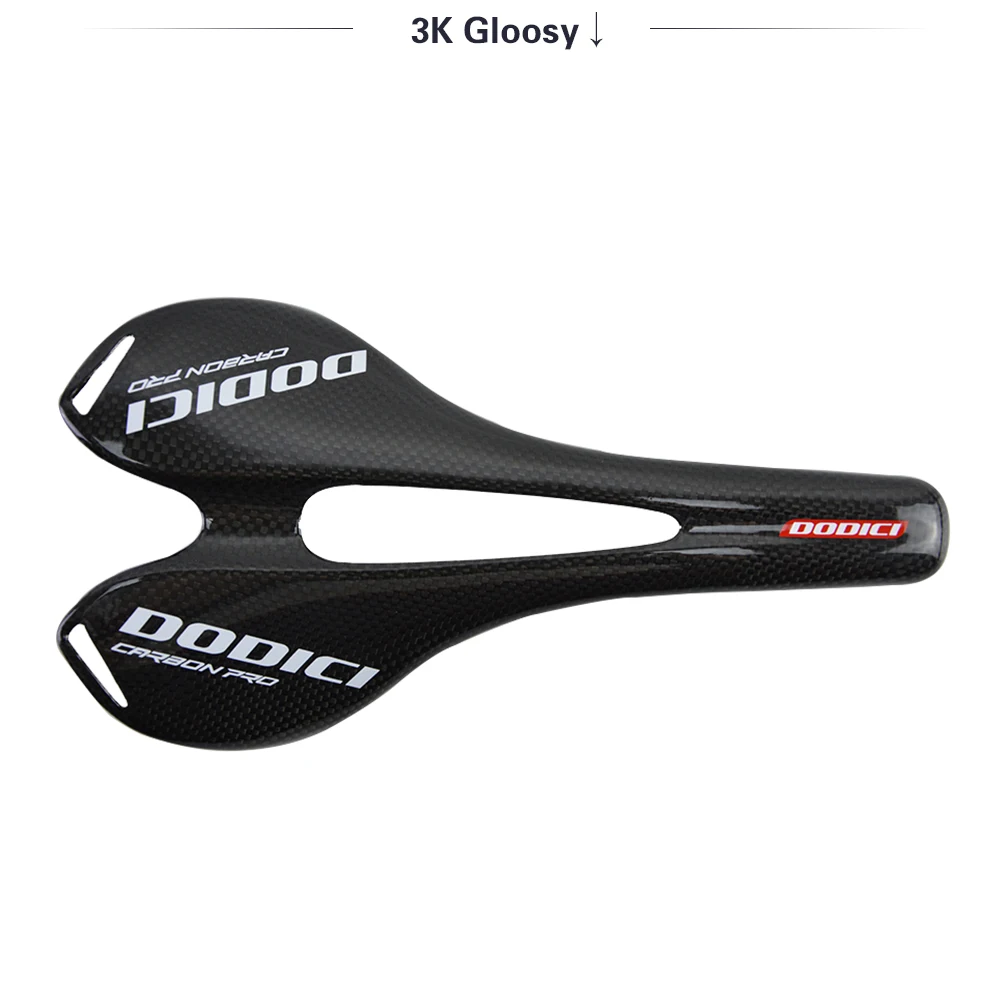 3k Gloosy DODICI, седло для горного велосипеда, 3 K, полностью углеродное волокно, велосипедное седло, подушка для шоссейного переднего велосипеда/MTB велосипеда, карбоновое седло, матовое/глянцевое - Цвет: 3k Gloosy