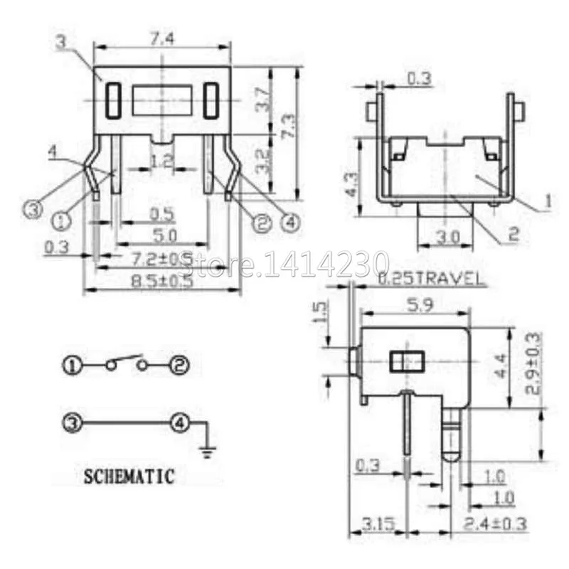 Tact Switch 3*6*5 мм 100 шт. с кронштейном тактильные кнопочные переключатели 3x6x5