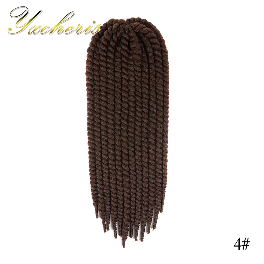 YXCHERISHAIR HAVANA mambo твист вязание крючком плетение волос 1 шт./упак. 2" 120 г эффектом деграде(переход от темного к черного, серого и синего цвета синтетический Высокая Температура волокна - Цвет: 1B/30HL