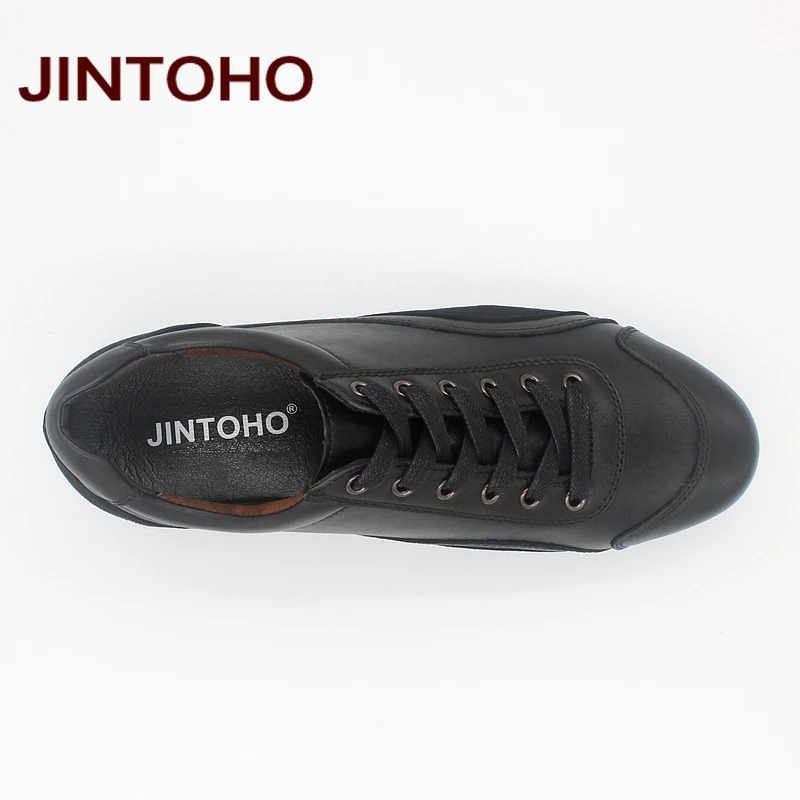 JINTOHO Мужская обувь из натуральной кожи большие размеры 36-48 повседневная с