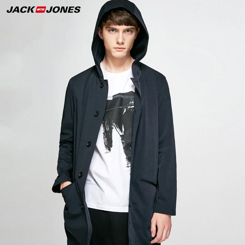 JackJones/весенне осенний длинный плащ с капюшоном куртка 218121571|Плащи и тренчи| |