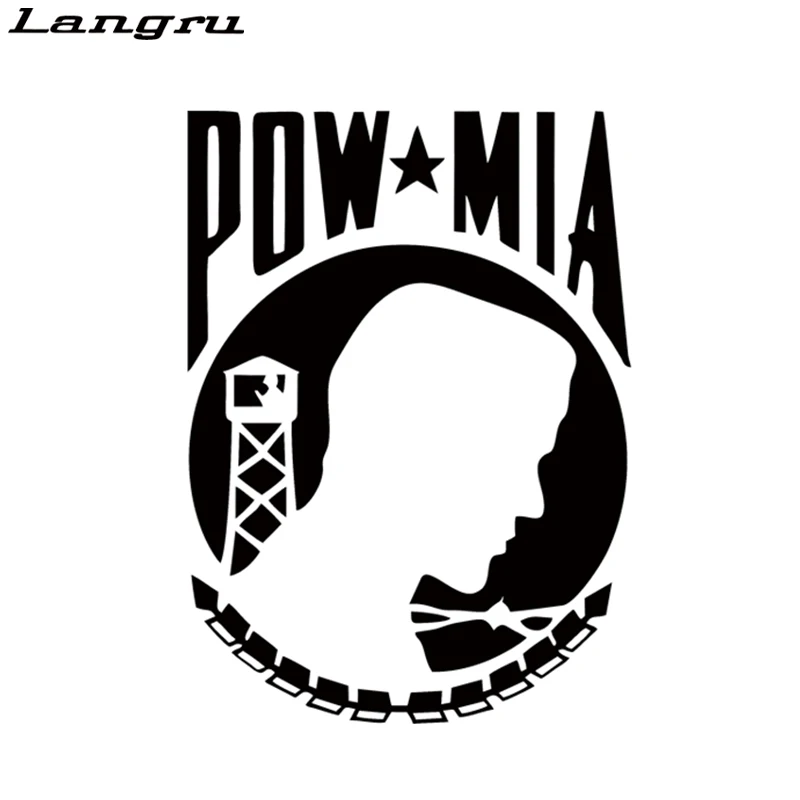 Langru Горячая Распродажа Новый стиль Pow Mia виниловая наклейка стикер для автомобиля
