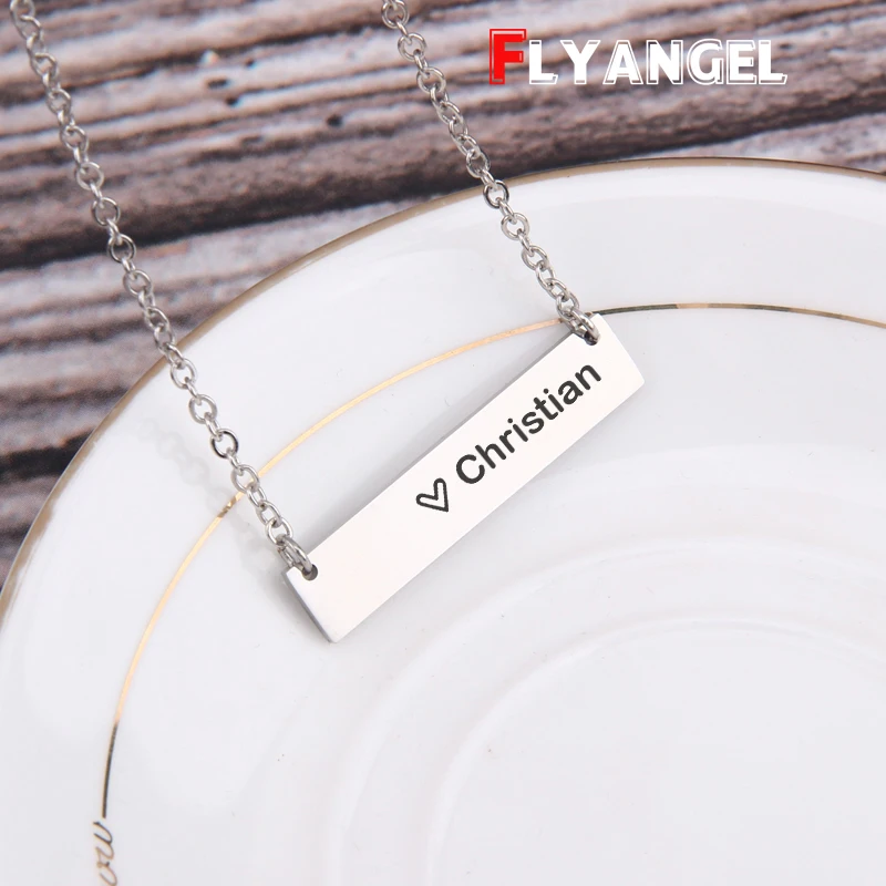 Новый зеркальный Стиль Presonalized настроить гравированное Ожерелье Шикарные