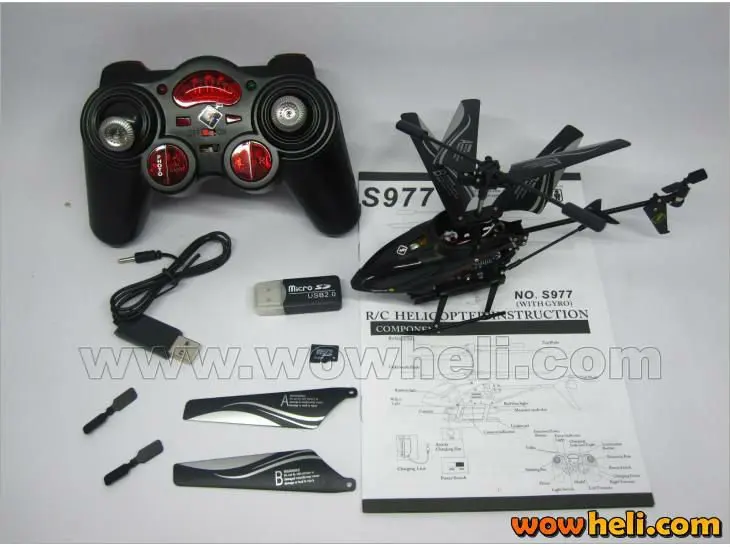 WL S977 3.5 CH Radio iphone remote Control Metal Gyro rc Helicopter With Camera quadcopter FSWB | Игрушки и хобби