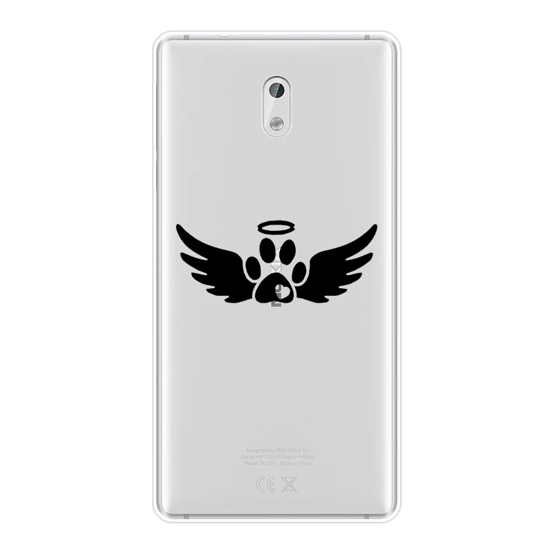 TPU сердце Щенок любовь Kawaii Забавный милый чехол для Nokia X6 7 Plus Мягкий силиконовый 1 2