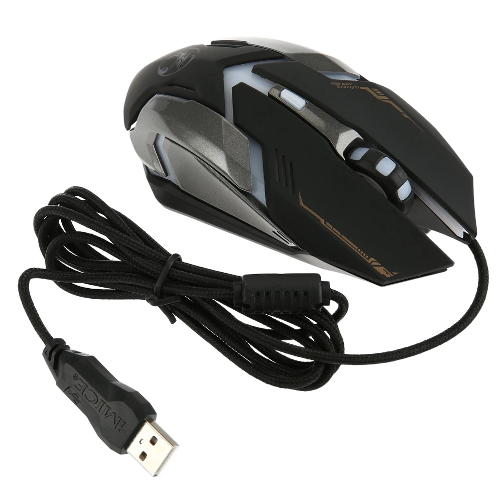 Проводная игровая мышь imice V6 USB оптическая 6 кнопок Настольная компьютерная
