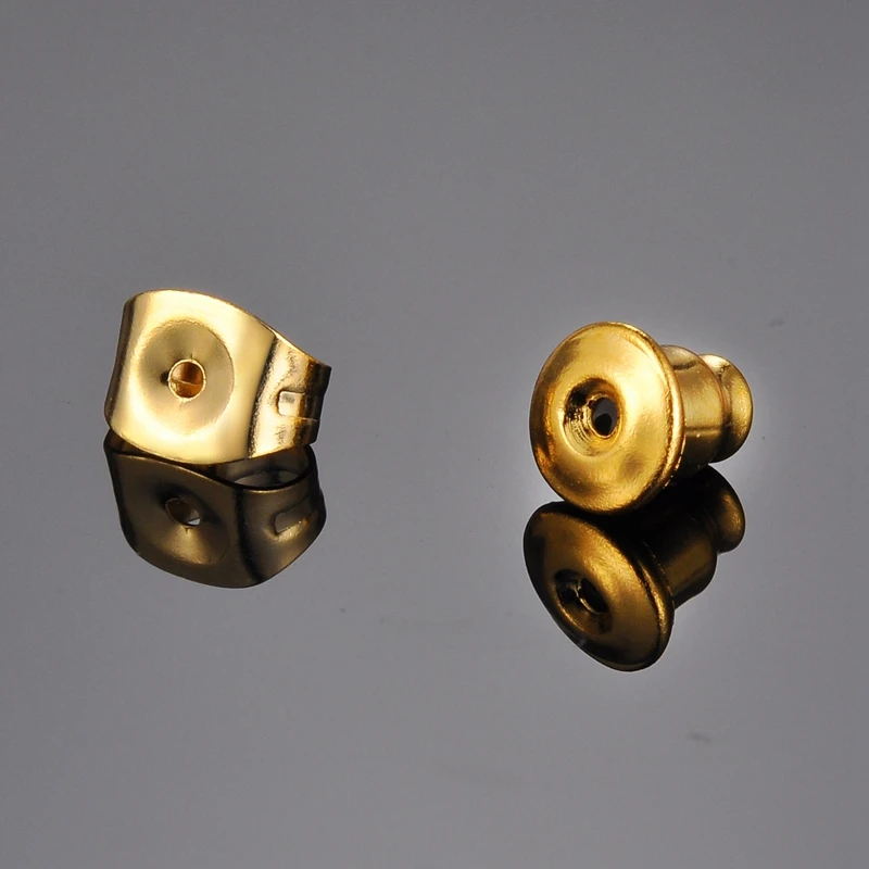 30 шт. серьги из нержавеющей стали с заглушкой для ушей золотого цвета ювелирных