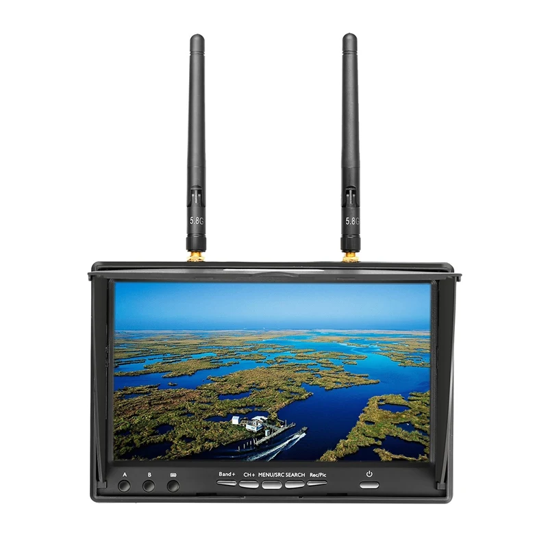 Monitor FPV 5,8G 40CH 7 pulgadas LCD5802D 5802 con DVR bater&iacute;a integrada para multic&oacute;ptero RC FPV-3