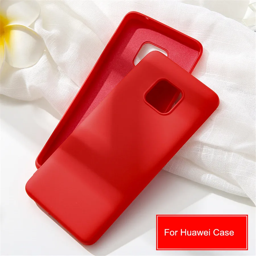 Liquid Silicone Phone Case For Huawei Honor 8X V20 Mate 10 20 Pro TPU on P20 P30 Nova 3i 3 4 Cover Housing Coque |