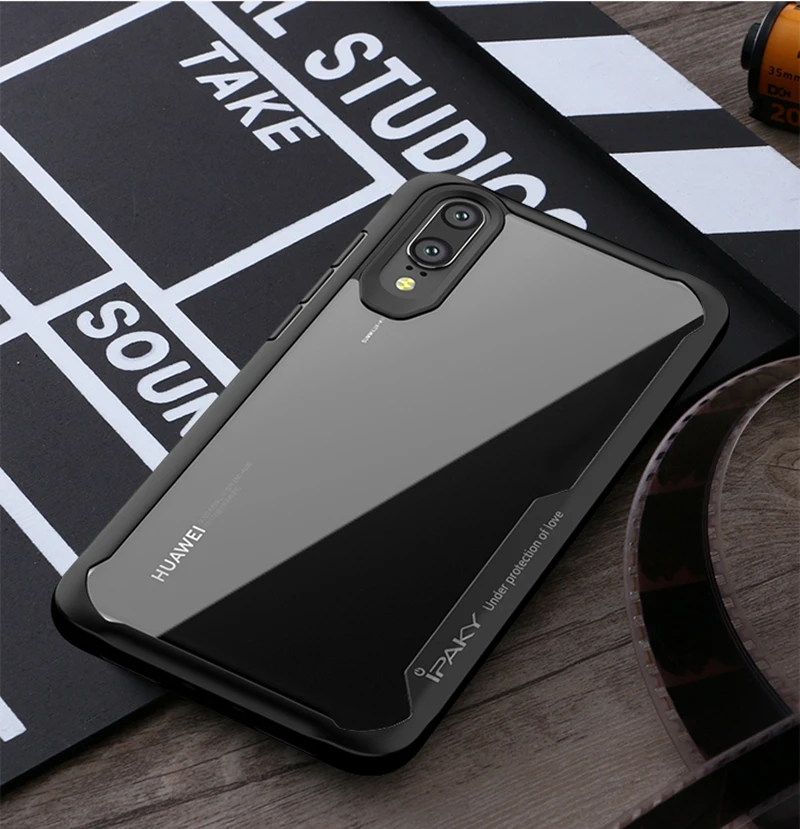 IPAKY противоударный чехол-броня для huawei P20 Plus роскошный Силиконовый ТПУ+ PC жесткий гибрид чехол Coque для huawei P20 Lite