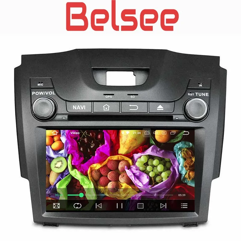 Автомагнитола Belsee для Chevrolet S10 D MAX 2013 2017 8 ядер Android 9 0 GPS Bluetooth Wi Fi DVD