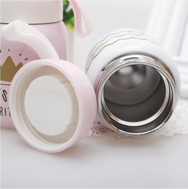 Вакуумный Термос TECHOME из нержавеющей стали милая чашка для живота женщин и