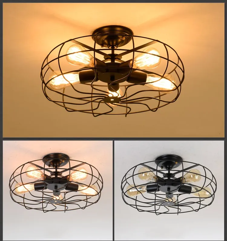 Винтажная промышленная Ретро Светодиодная потолочная лампа edison Light E27 держатель